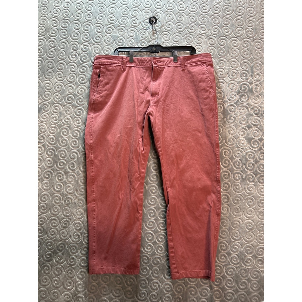 Dockers Mens Red‎ Cotton Blend Straight Fit Smart Flex Casual Pants W40 L30
